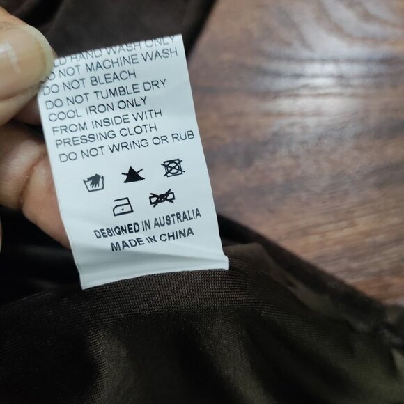 Runaway The Label Chocolate Brown Cowl Neck Mini Dress XS - Picture 5 of 6